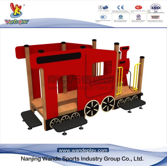 Outdoor Playground Wooden Train Play Set for Kids
