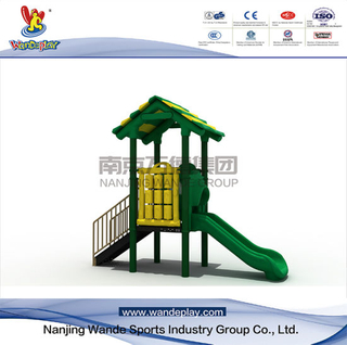 Outdoor Playground Tree House Playset with Slides for Kids