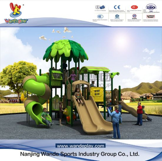 Outdoor Tree House Playset for Youth with Slide