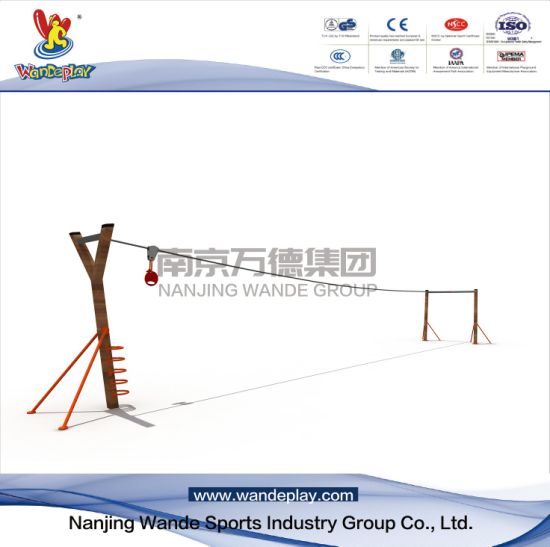 Outdoor Sliding Cable Playset for Children in Amusement Park