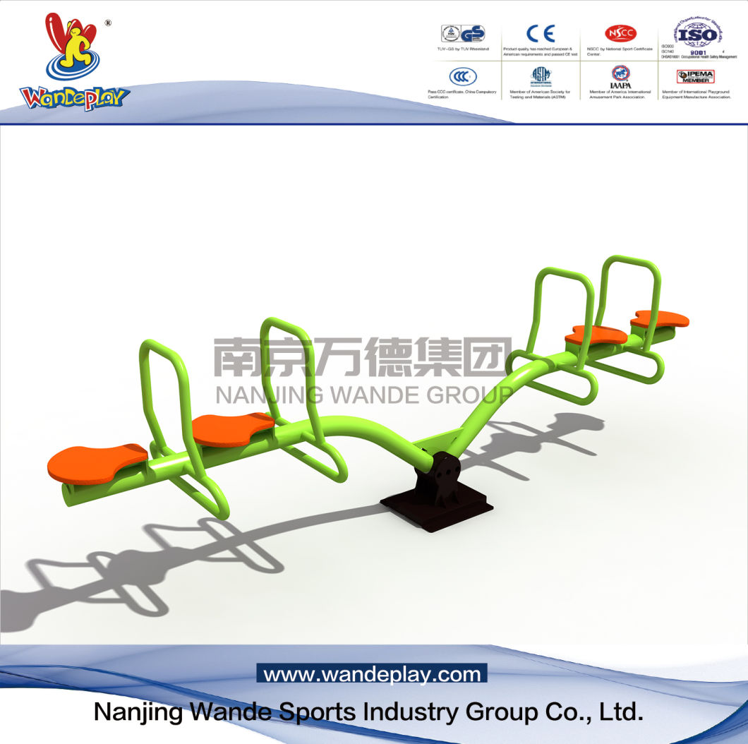 Popular Outdoor Metal Children Outdoor Playground Seesaw with Seesaw Plastic Seat for Children with Wd-050331