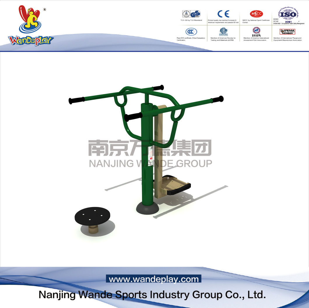 Galvanized Outdoor Fitness Equipment with Mini Ski and Waist Twister Combination Wd-010477