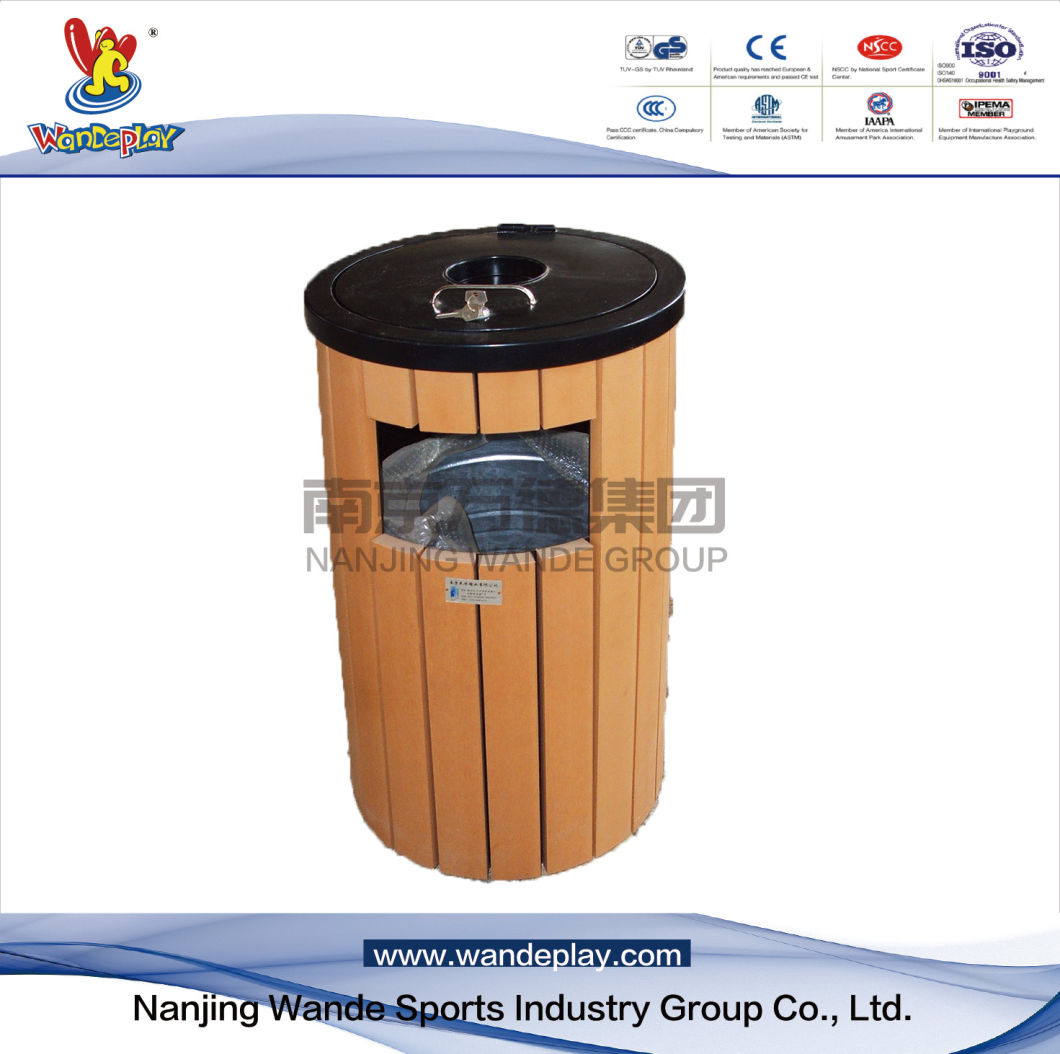 Wandeplay Site Furniture Garbage Can Rubbish Bin Trash Container Outdoor Playground Equipment with Wd-Hl010