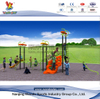 Climbing Wall Outdoor Playset with Plastic Slide