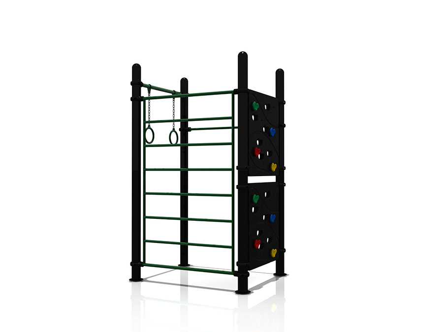Outdoor Child Rope Net Climbing Playground with Rings And Rock Climbing WD-QS005-03100500 (1)