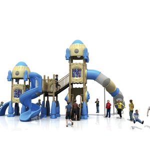 Outdoor Children Rocket Playground Slide Equipment for Park