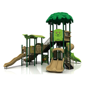 Children Outdoor Forest Playground With Slide Equipment for Amusement Park