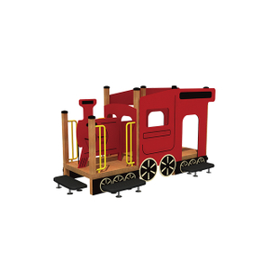 Train Locomotive Theme Toddler Playset HDPE Slide Outdoor Playground Equipment for Park