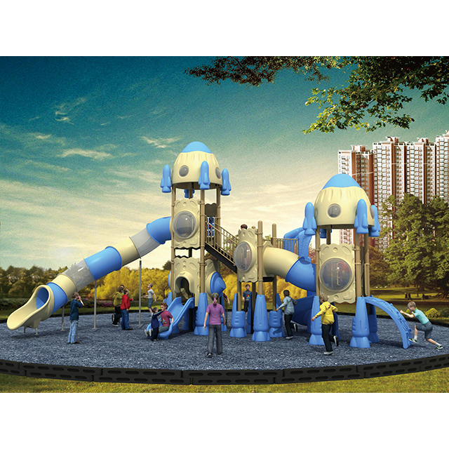 Outdoor Children Rocket Playground Slide Equipment for Park