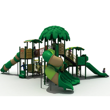 Outdoor Kids Forest Playground With Slide Equipment for Adventure Park