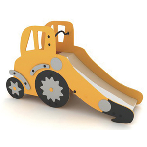 Bulldozer Theme Amusement Playsets HDPE Slide Outdoor Playground Equipment for Kids
