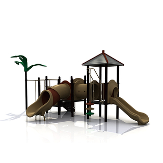 Pavilion Amusement Outside Park Playset Outdoor Plastic Slide Playground Equipment for Kids