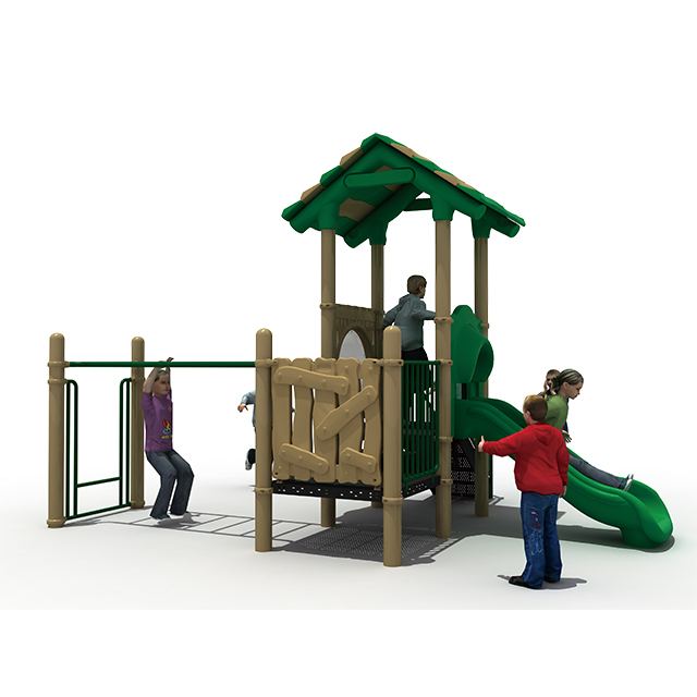 Amusement Park Forest Playground With Slide Outdoor Playset for Kids