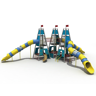 Triangle Rope Kids Tower Playground with Rocket Tower