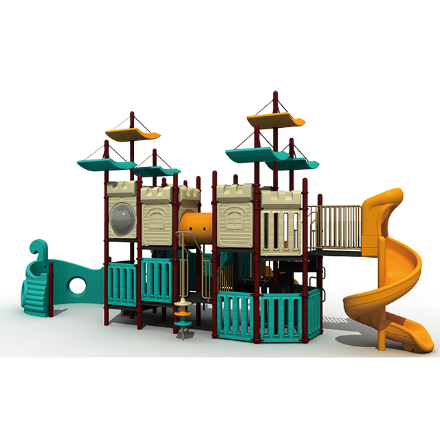 New Amusement Park Outdoor Pirate Ship Playground Slide Equipment for Kid