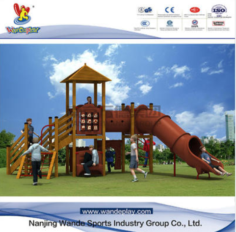 What are the precautions for using outdoor playground equipment?