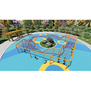 Climbing Rope Net Playground with Swing And Roundabout