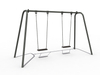 Adventure Park Outdoor Playground Double Swing Playset for Kids 