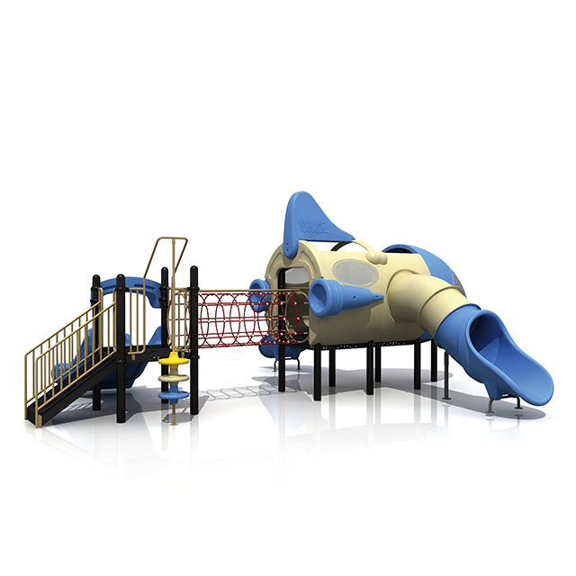Aircraft Playsets Outdoor Rope Net Playground Structures with Slide for Kindergarten