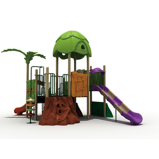 Custom Kids Green Forest Outdoor Slide Playground Playsets for Preschool