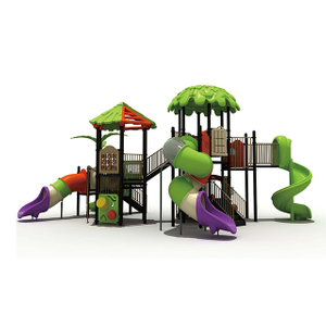 Outdoor Kids Plastic Forest Playground With Slide Playset for School