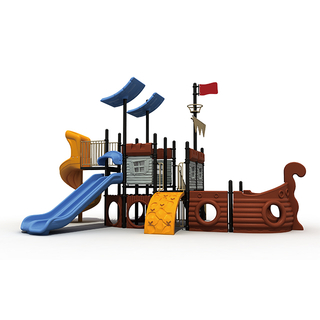 Commercial Kids Outdoor Large Plastic Pirate Ship Playground Equipment for Park
