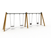 Wooden Amusement Park Outdoor Swing Set Playground Playset for Kids 