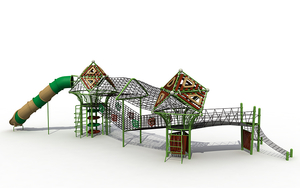 Outdoor Kids Bird Nest Climbing Playground Playset With Platform for Adventure Park