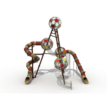 Outdoor Football Tower Playset with Slide For Children