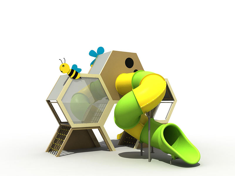Outdoor Honeycomb Playground Slide Equipment for Children