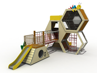 Outdoor Children Honeycomb Playground Slide Equipment for Community